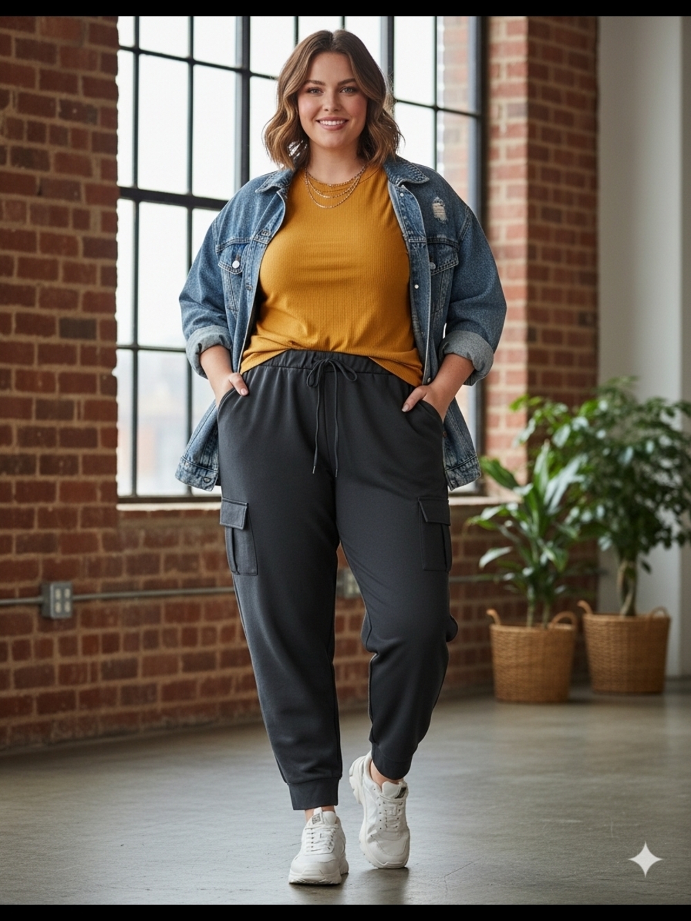 Black Cargo Jogger Pants